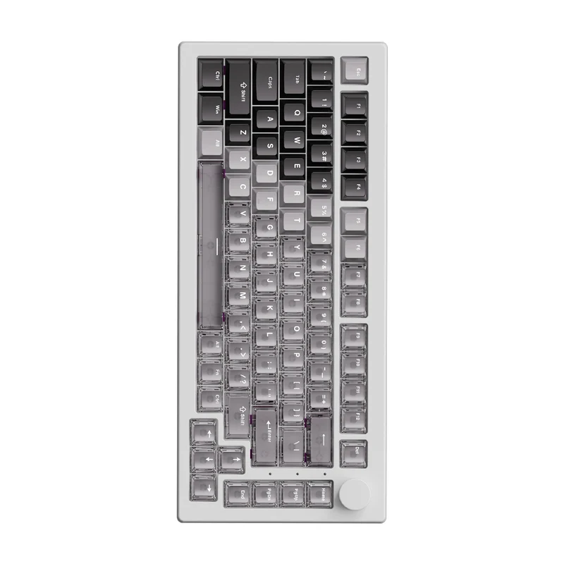 Akko 5075 V3 Wired ARGB Hot-Swappable Magnetic Keyboard (Gradient Hybrid White Transparent) (Akko AstroAim Magnetic Switch) (006-075-086-060-062)