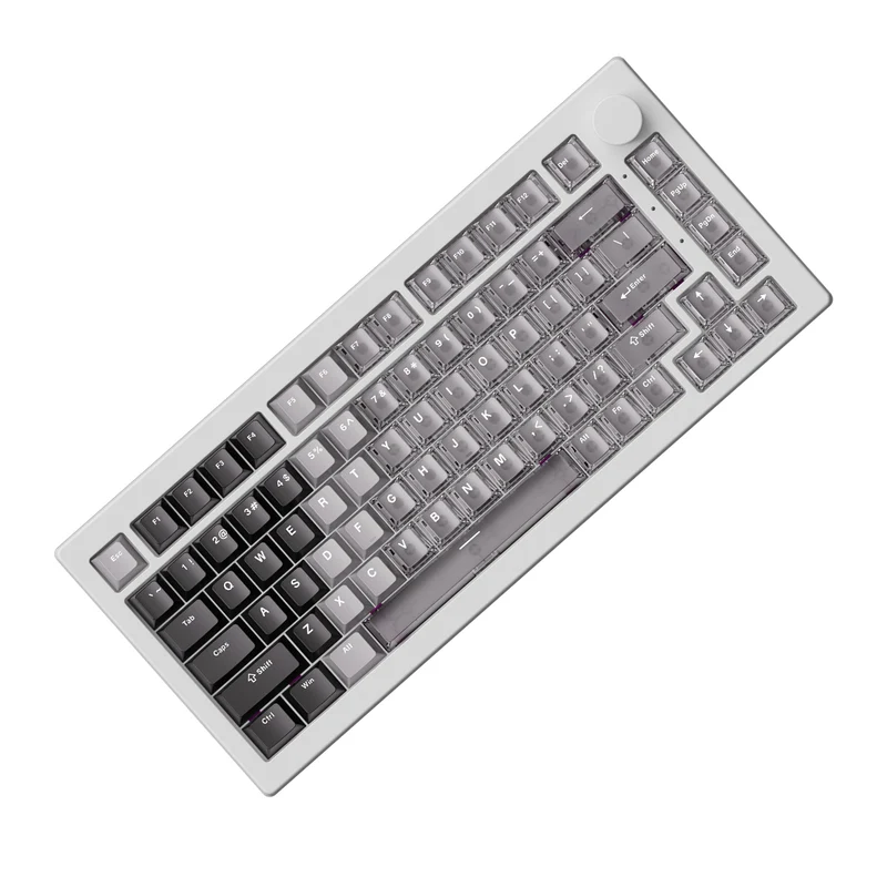 Akko 5075 V3 Wired ARGB Hot-Swappable Magnetic Keyboard (Gradient Hybrid White Transparent) (Akko AstroAim Magnetic Switch) (006-075-086-060-062)