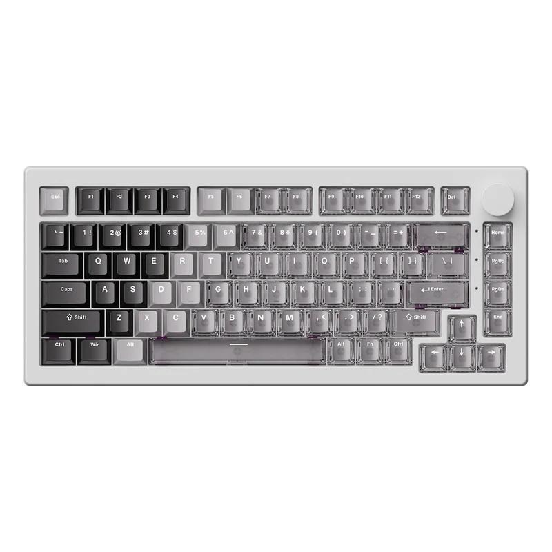 Akko 5075 V3 Wired ARGB Hot-Swappable Magnetic Keyboard (Gradient Hybrid White Transparent) (Akko AstroAim Magnetic Switch) (006-075-086-060-062)