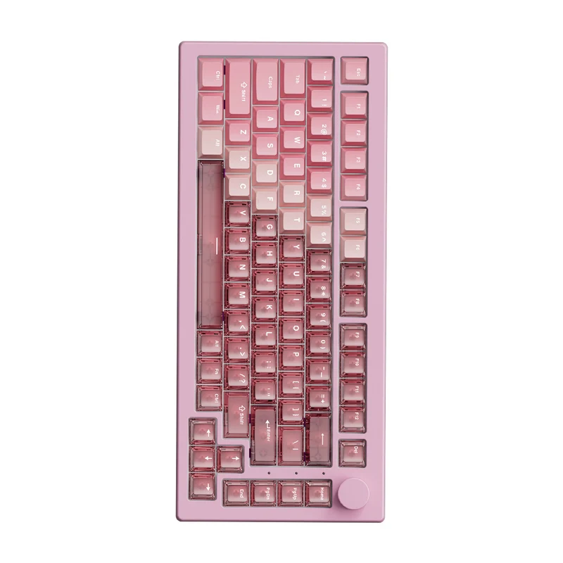 Akko 5075 V3 Wired ARGB Hot-Swappable Magnetic Keyboard (Gradient Hybrid Pink Transparent) (Akko AstroAim Magnetic Switches) (013-075-087-060-062)