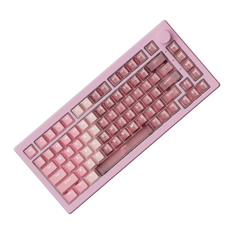 Akko 5075 V3 Wired ARGB Hot-Swappable Magnetic Keyboard (Gradient Hybrid Pink Transparent) (Akko AstroAim Magnetic Switches) (013-075-087-060-062)
