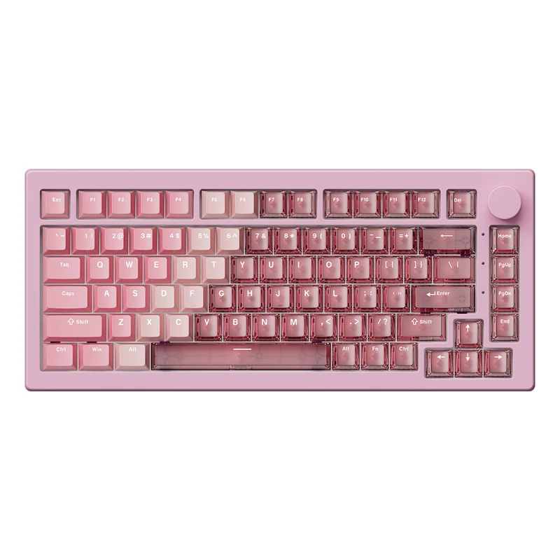 Akko 5075 V3 Wired ARGB Hot-Swappable Magnetic Keyboard (Gradient Hybrid Pink Transparent) (Akko AstroAim Magnetic Switches) (013-075-087-060-062)