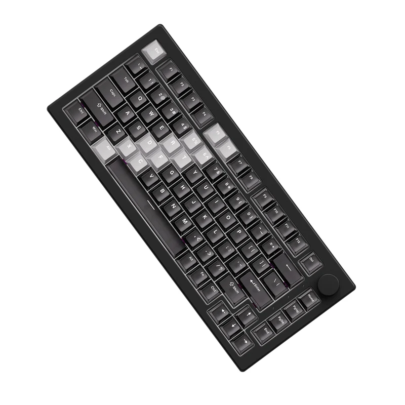 Akko 5075 V3 Wired ARGB Hot-Swappable Magnetic Keyboard (Gradient Hybrid Black Transparent) (Akko AstroAim Magnetic Switch) (001-075-085-060-062)