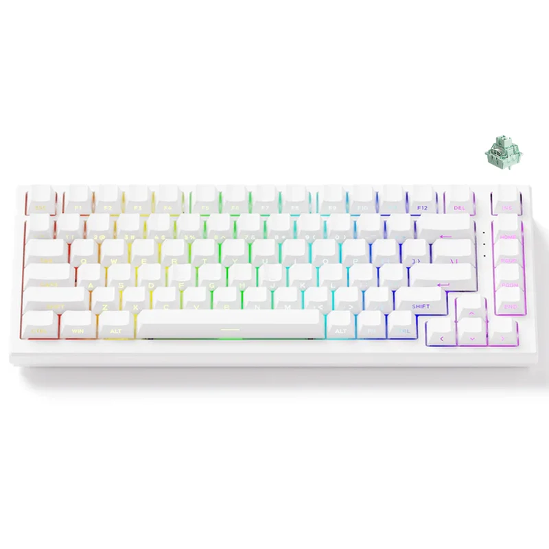 Akko TAC75 HE Wired RGB Magnetic Keyboard (White) (Akko Glare Magnetic Switch)