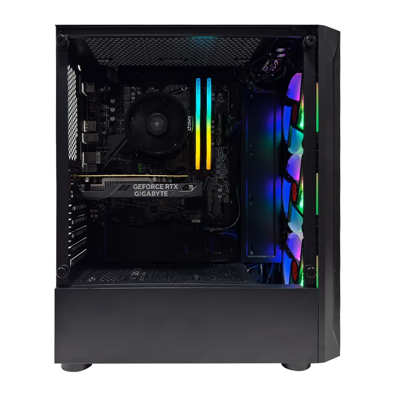 Alpha Aurora Gaming Black Desktop Gaming PC | AMD Ryzen 5 5600 | 16GB RAM | 500GB SSD | RTX 3050 | Windows 11 Pro