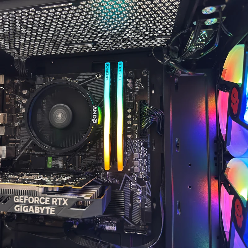 Alpha Aurora Gaming Black Desktop Gaming PC | AMD Ryzen 5 5600 | 16GB RAM | 500GB SSD | RTX 3050 | Windows 11 Pro