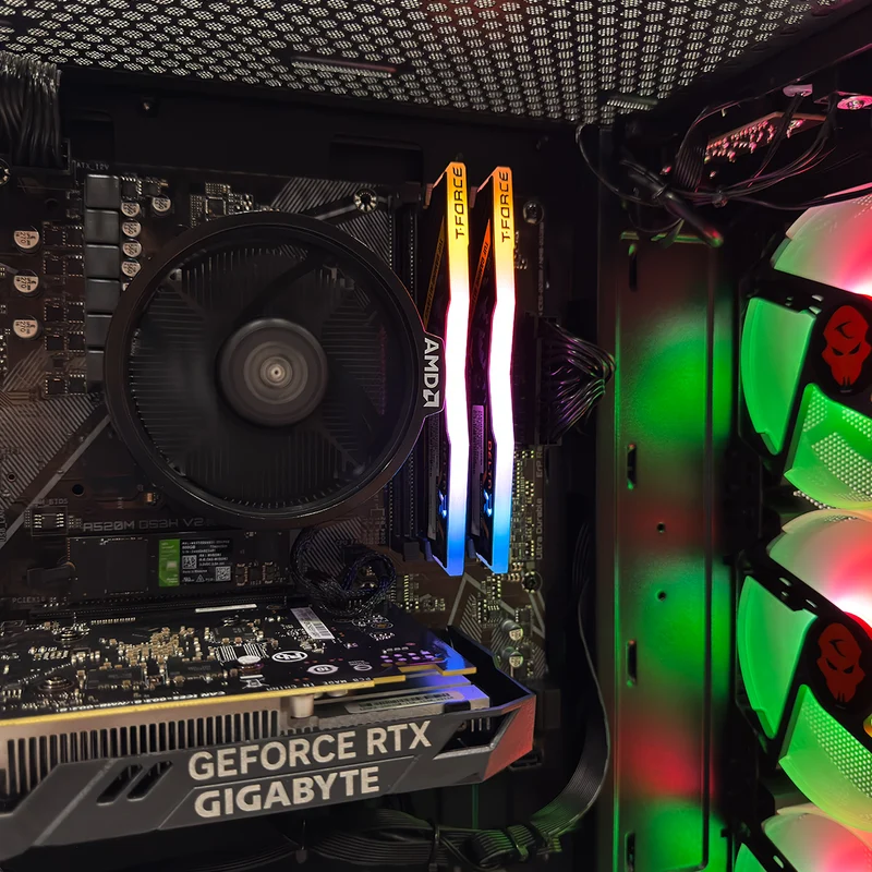 Alpha Aurora Gaming Black Desktop Gaming PC | AMD Ryzen 5 5600 | 16GB RAM | 500GB SSD | RTX 3050 | Windows 11 Pro