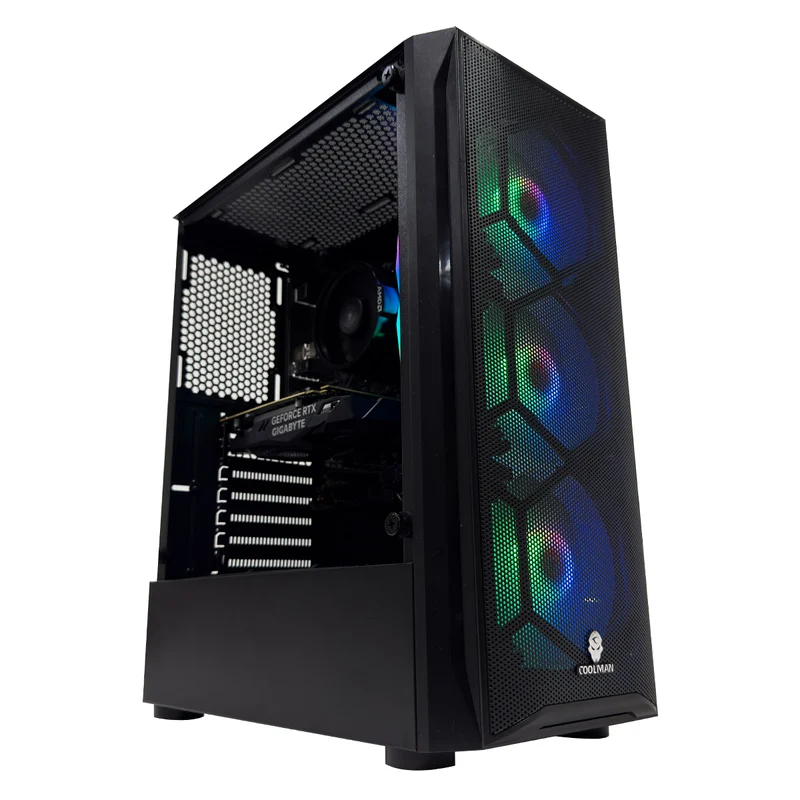 Alpha Aurora Gaming Black Desktop Gaming PC | AMD Ryzen 5 5600 | 16GB RAM | 500GB SSD | RTX 3050 | Windows 11 Pro