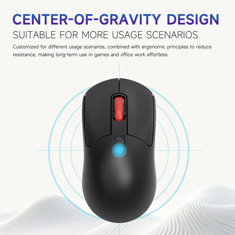 Nacodex x Ajazz NJ02 Wireless 2.4G/BT Dual-Mode Lightweight Mouse (Black)