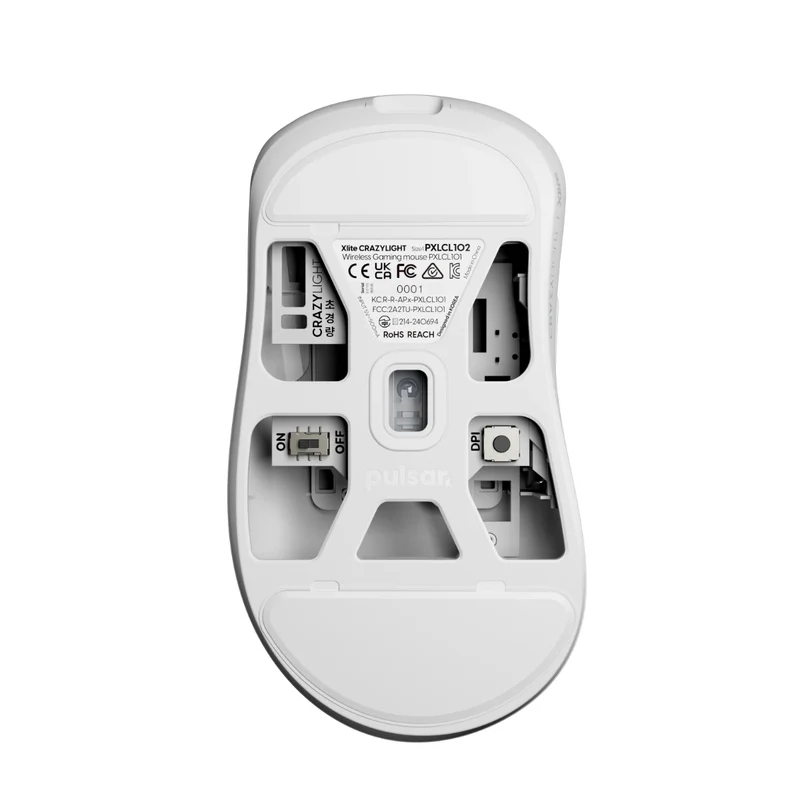 Pulsar Xlite CrazyLight 8K Polling Rate eSports Gaming Mouse Size 2 (Jet Black, Uyuni White)