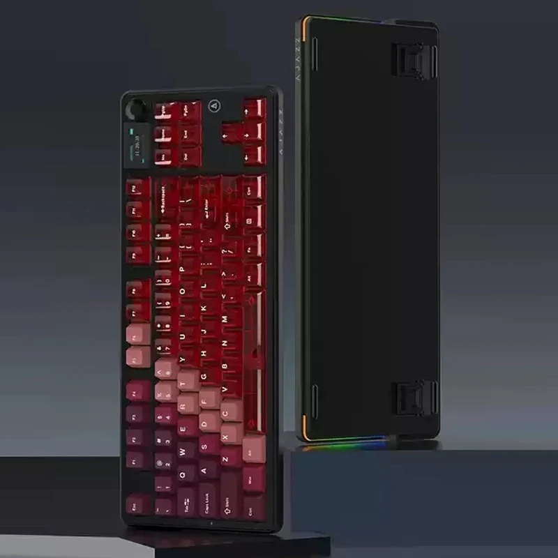 Ajazz MK87 RGB 87 Keys Hot-Swappable Mechanical Keyboard (Transparent Red) (Pitaya Switch)
