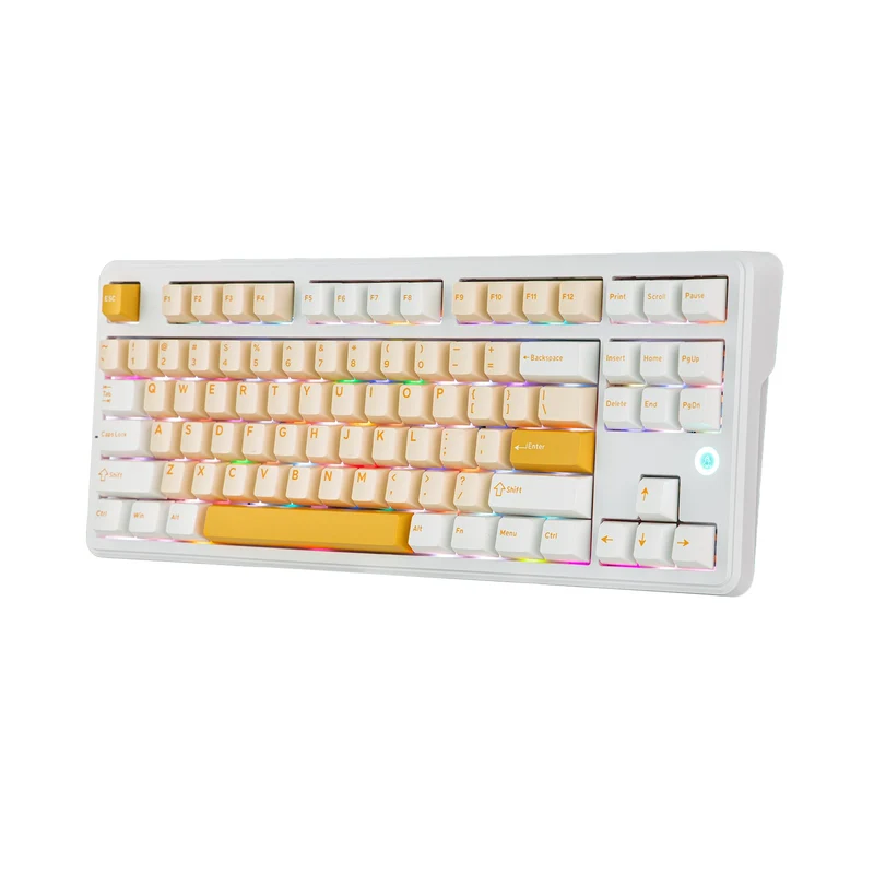 Ajazz MK87 RGB 87 Keys Hot-Swappable Mechanical Keyboard (Yellow/White/Yellow) (Day Dream Switch)