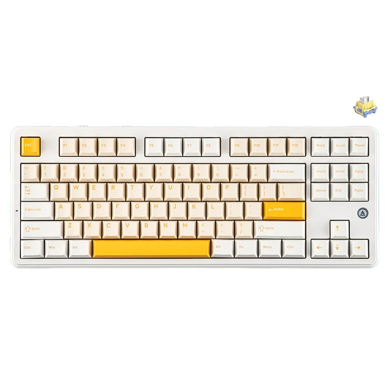 Ajazz MK87 RGB 87 Keys Hot-Swappable Mechanical Keyboard (Yellow/White/Yellow) (Day Dream Switch)