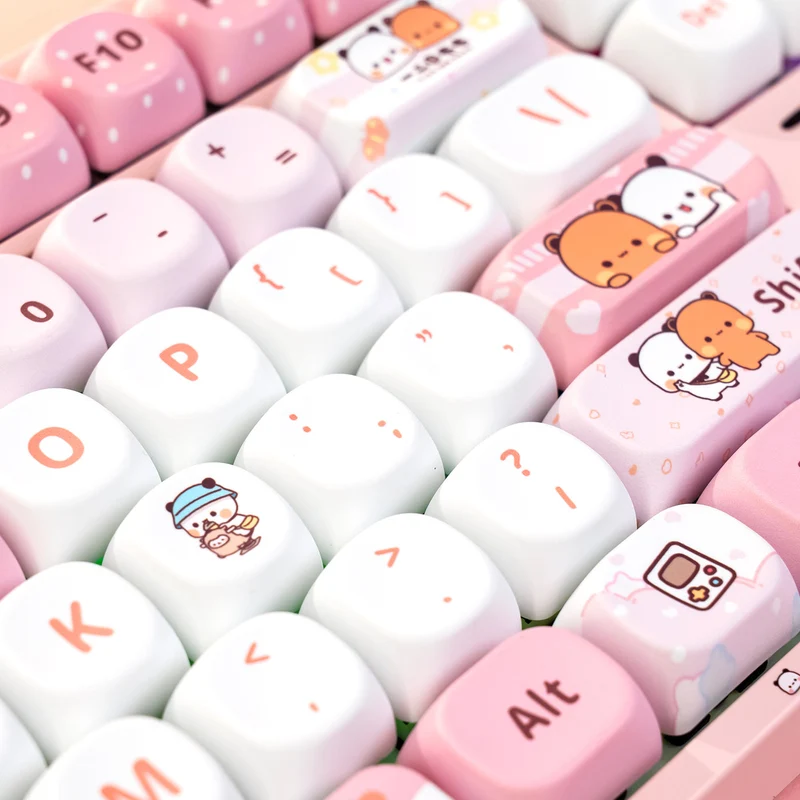 Akko Dudu and Bubu 3108 V3 Wired Mechanical Keyboard (Pink) (Akko Frost Pink Switch)