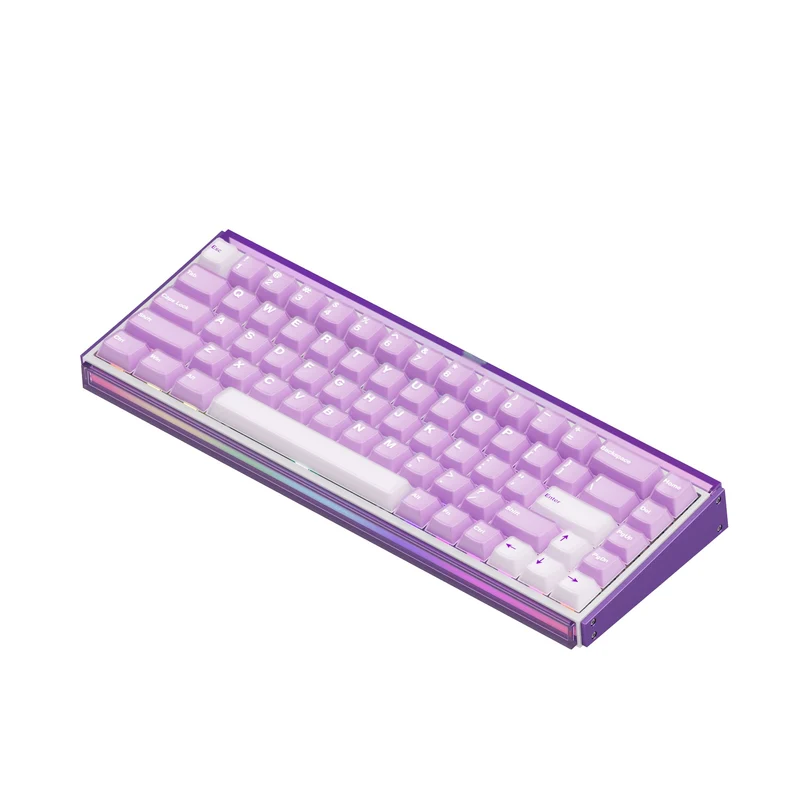 Akko Ray68 RGB Wired Mechanical Keyboard (Misty Purple & White) (Akko AstroAim Magnetic Switch) (101-RA68B-003)