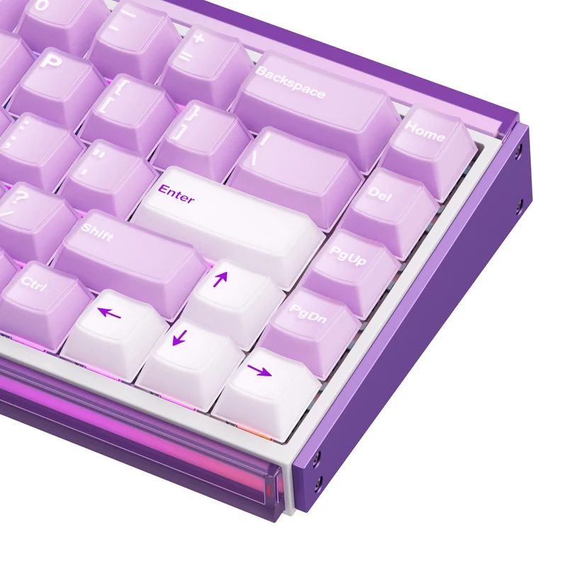 Akko Ray68 RGB Wired Mechanical Keyboard (Misty Purple & White) (Akko AstroAim Magnetic Switch) (101-RA68B-003)