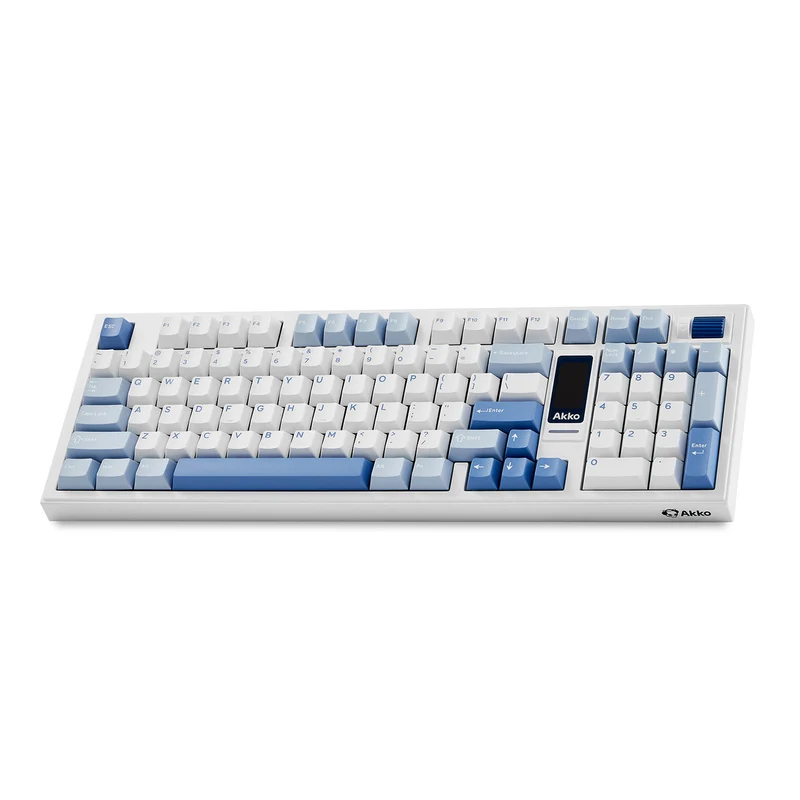 Akko 5098B Glacier Multi-Mode RGB Hot-Swappable Mechanical Keyboard with 1.47" TFT Screen (Akko V3 Piano Pro Switch)