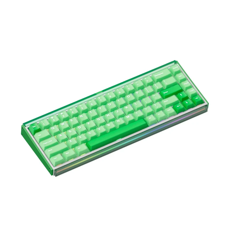 Akko Ray68 RGB Wired Mechanical Keyboard (Misty Green & White) (Akko AstroAim Magnetic Switch) (101-RA68B-006)