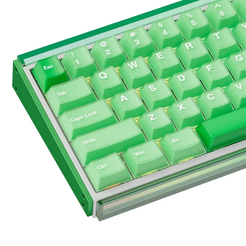 Akko Ray68 RGB Wired Mechanical Keyboard (Misty Green & White) (Akko AstroAim Magnetic Switch) (101-RA68B-006)
