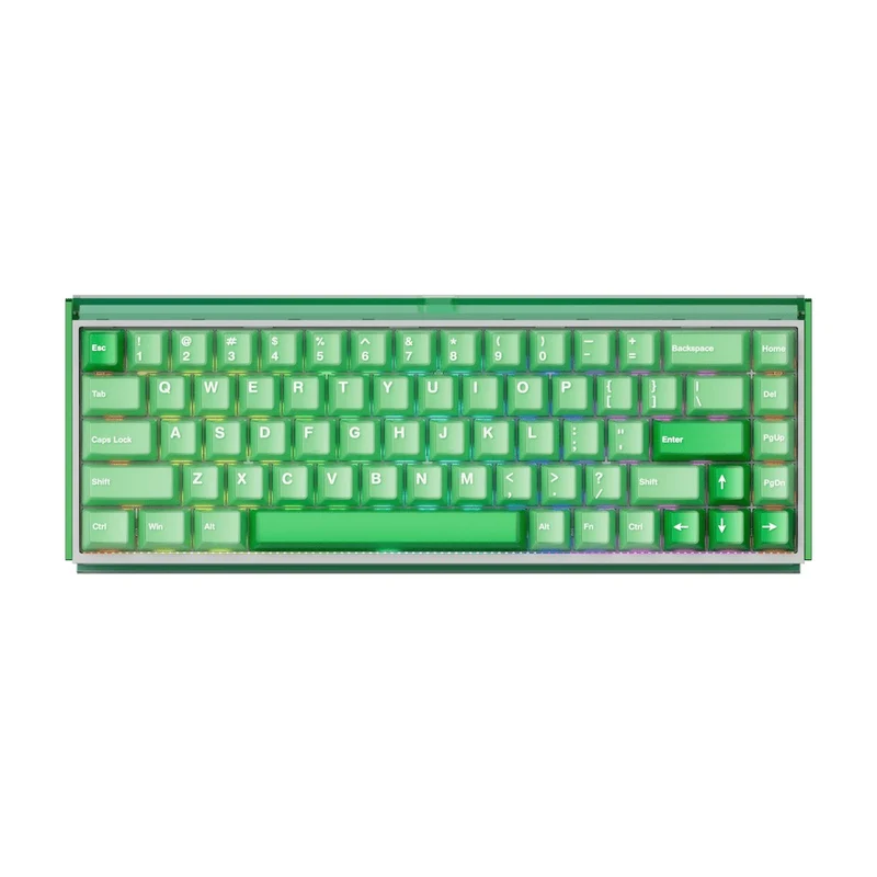 Akko Ray68 RGB Wired Mechanical Keyboard (Misty Green & White) (Akko AstroAim Magnetic Switch) (101-RA68B-006)