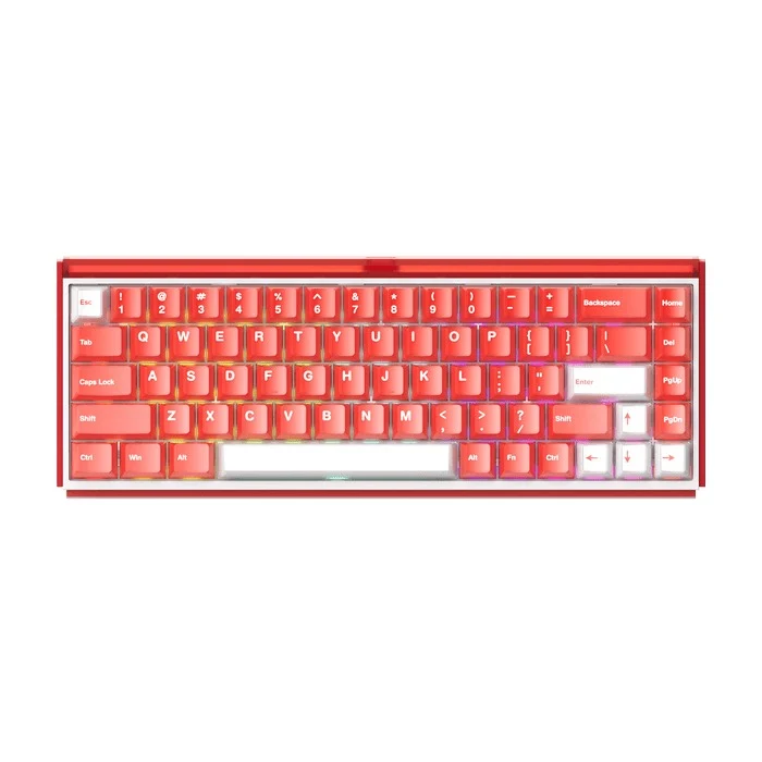 Akko Ray68 RGB Wired Mechanical Keyboard (Misty Red & White) (Akko AstroAim Magnetic Switch) (101-RA68B-004)