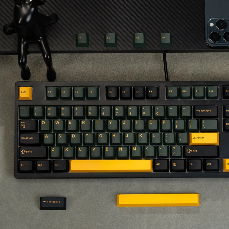 Akko Black & Gold 3108 V3 Wired Mechanical Keyboard (Akko Frost Pink Switch)