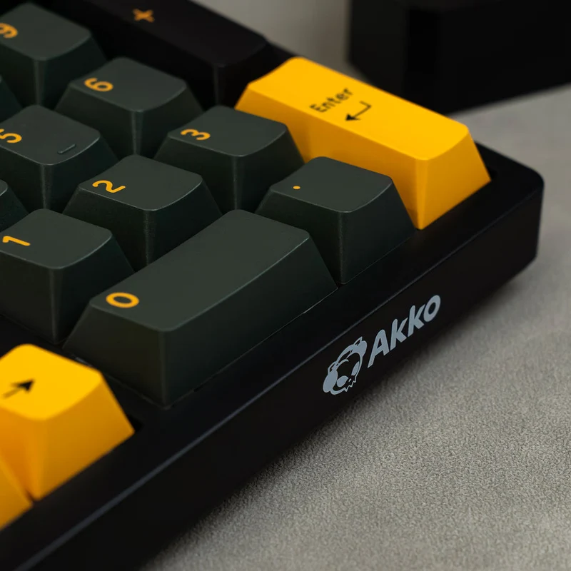 Akko Black & Gold 3108 V3 Wired Mechanical Keyboard (Akko Frost Pink Switch)