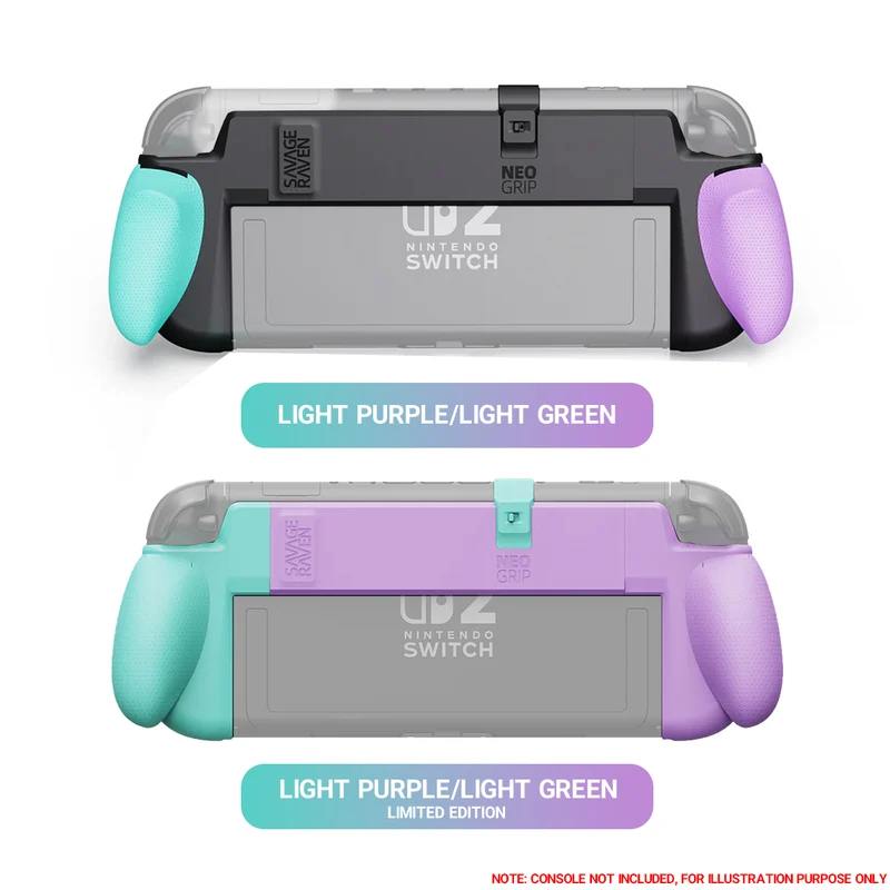 Skull & Co. NeoGrip for Nintendo Switch 2 (Light Purple/Light Green, Light Purple/Light Green Limited Edition)