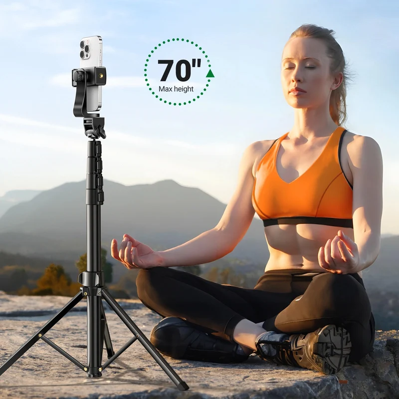 Ugreen Selfie Stick Tripod with Bluetooth Remote - 1.7m (Black) (LP680/15609)