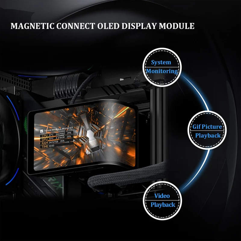 Thermalright Wonder Vision 360 Turbo ARGB AIO CPU Liquid Cooler (Black, White)