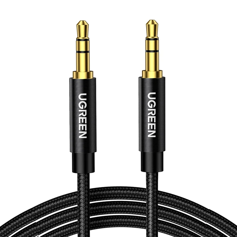 Ugreen 3.5mm Male to 3.5mm Male Round Cable - 1M (Black) (AV112/50361)