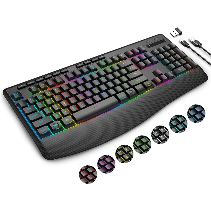 E-Yooso K-787 Tri-Mode RGB 104 Keys Keyboard (Black)