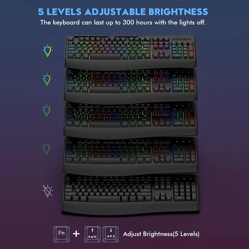 E-Yooso K-787 Tri-Mode RGB 104 Keys Keyboard (Black)