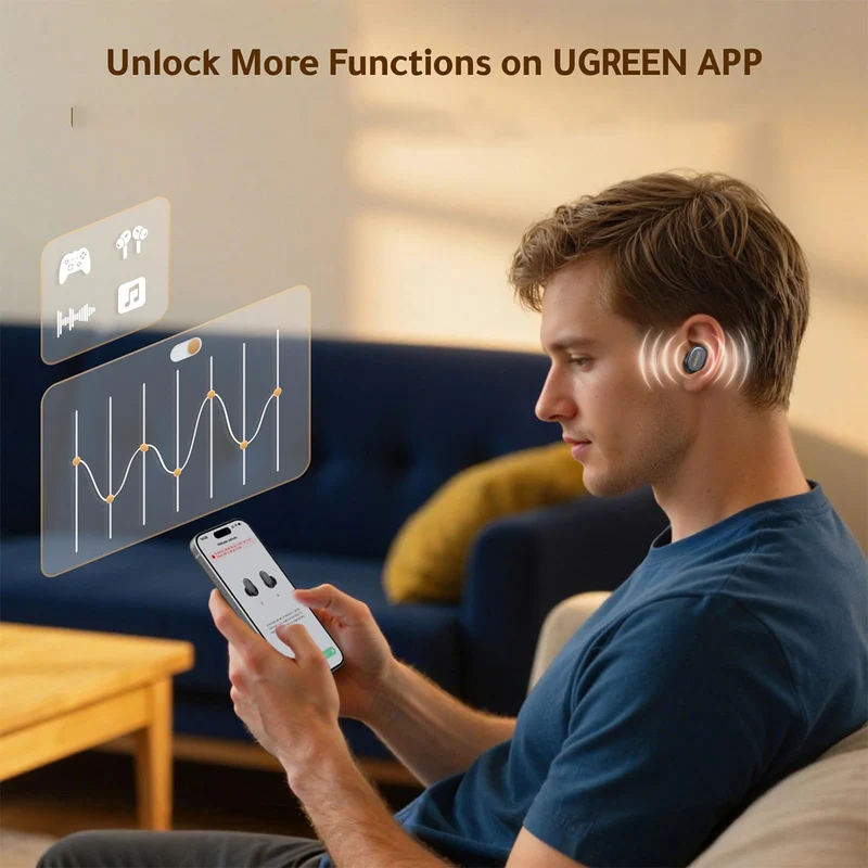 Ugreen Dots True Wireless Earbuds (Black, White) (WS220/75628, WS220/75627)
