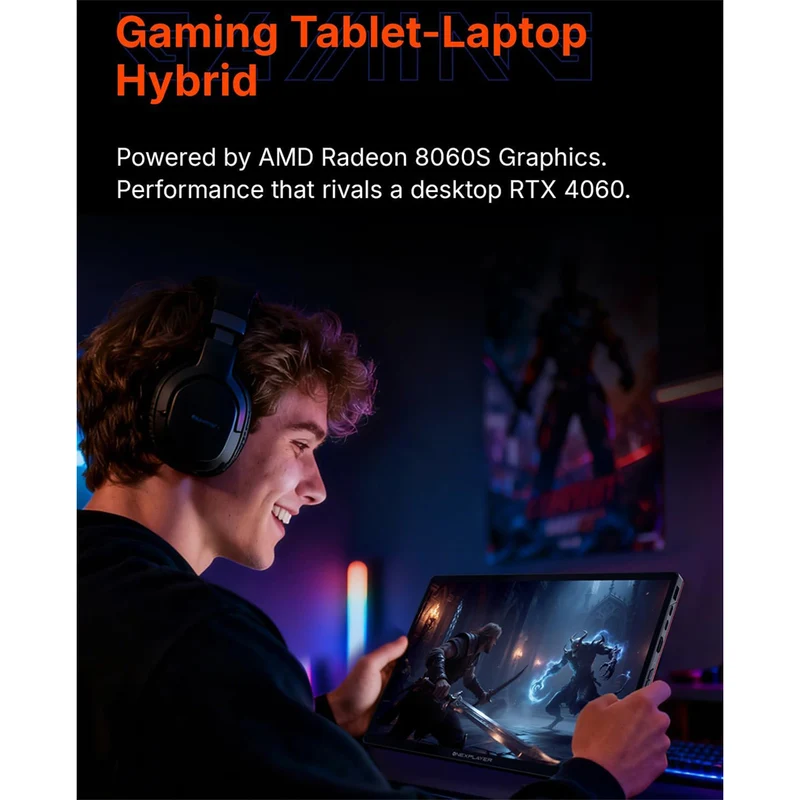 OneXPlayer Super X Liquid Version AMD Ryzen AI Max+ 395 14" 2880x1800 AMOLED Windows 11 Gaming Tablet-Laptop Hybrid + Super X Keyboard + Super X Storage Case + Super X Charger (48GB LPDDR5x RAM + 1TB SSD, 128GB LPDDR5x RAM + 2TB SSD)