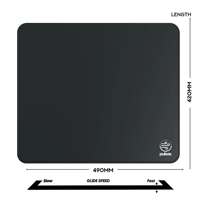 Pulsar Neptune Pro Premium eSports Mousepad Firm Fast Speed XL (490x420x3mm) (Jet Black) (PNTFRXLJB)