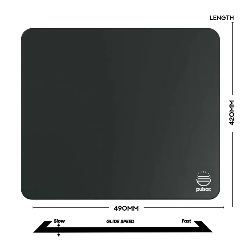 Pulsar Jupiter Pro Premium eSports Mousepad Firm Very Slow Speed XL (490x420x3mm) (Onyx Black) (PJPFRXLOB)
