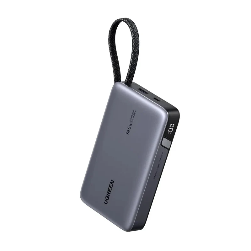 Ugreen 20000mAh 145W Power Bank with Built-in Cable (Space Grey) (PB551/55992B)