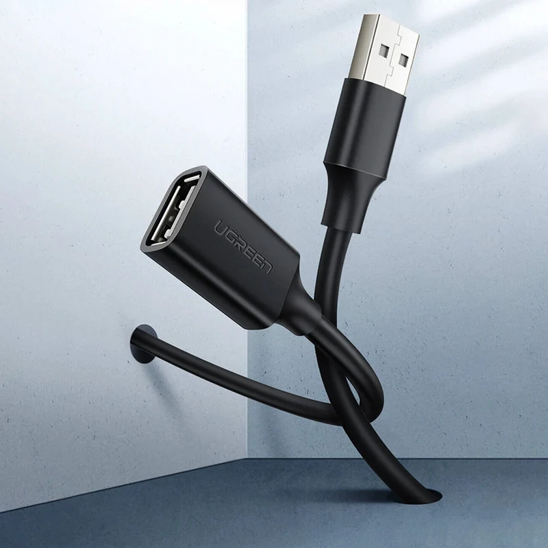 Ugreen USB 2.0 A Male to Female Extension Cable - 0.5m (Black) (US103/10313)