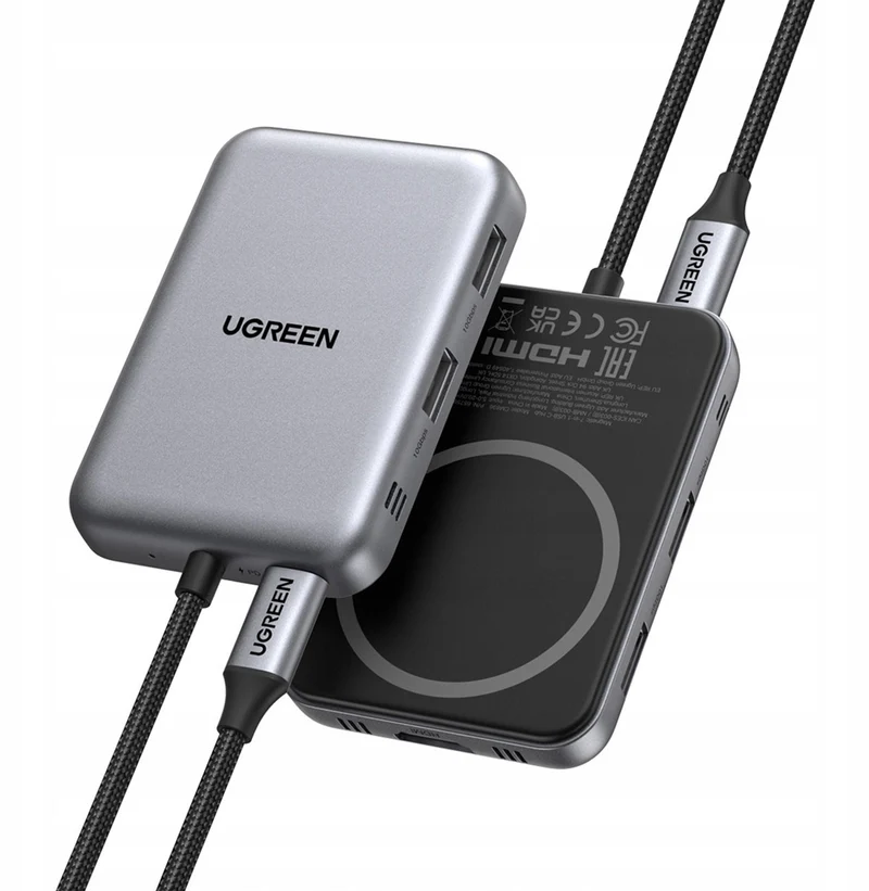 Ugreen Magnetic 7-in-1 USB-C Hub - USB-C to HDMI + 2xUSB-A 3.2 + USB-C 3.2 + PD + SD + TF (CM896/65759)
