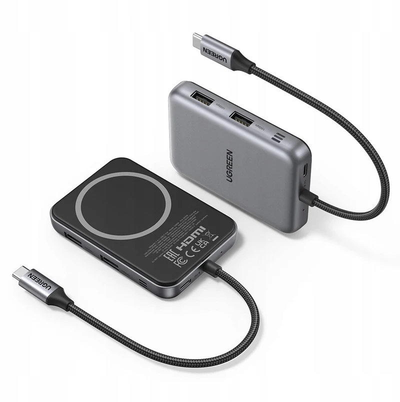 Ugreen Magnetic 7-in-1 USB-C Hub - USB-C to HDMI + 2xUSB-A 3.2 + USB-C 3.2 + PD + SD + TF (CM896/65759)