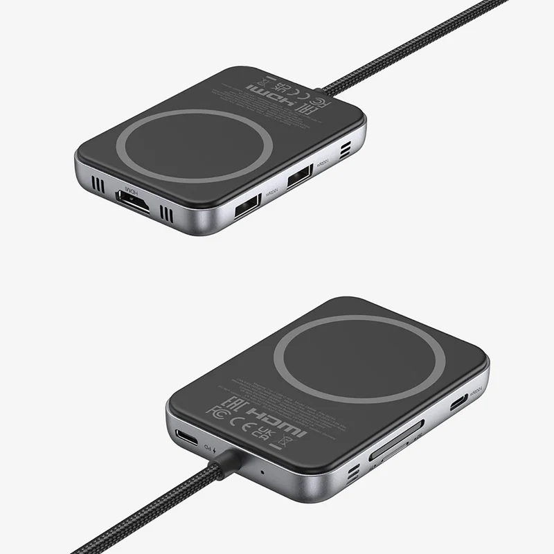 Ugreen Magnetic 7-in-1 USB-C Hub - USB-C to HDMI + 2xUSB-A 3.2 + USB-C 3.2 + PD + SD + TF (CM896/65759)