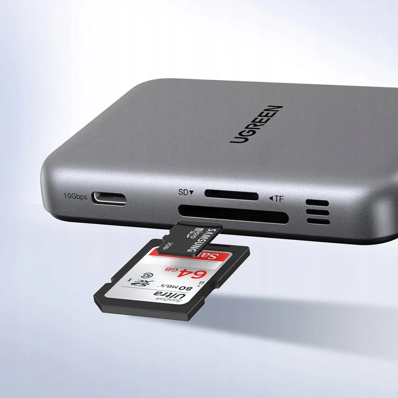 Ugreen Magnetic 7-in-1 USB-C Hub - USB-C to HDMI + 2xUSB-A 3.2 + USB-C 3.2 + PD + SD + TF (CM896/65759)