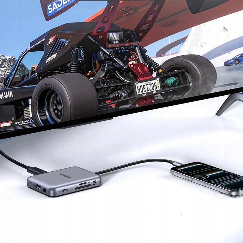 Ugreen Magnetic 7-in-1 USB-C Hub - USB-C to HDMI + 2xUSB-A 3.2 + USB-C 3.2 + PD + SD + TF (CM896/65759)