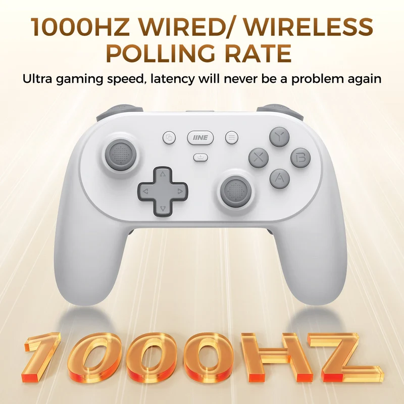 IINE Anthena Wireless Controller PC Version for Nintendo Switch / Phone / PC (Grey, White)