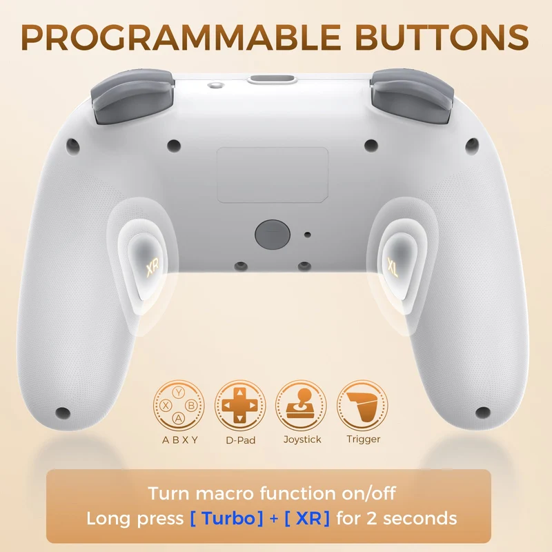 IINE Anthena Wireless Controller PC Version for Nintendo Switch / Phone / PC (Grey, White)
