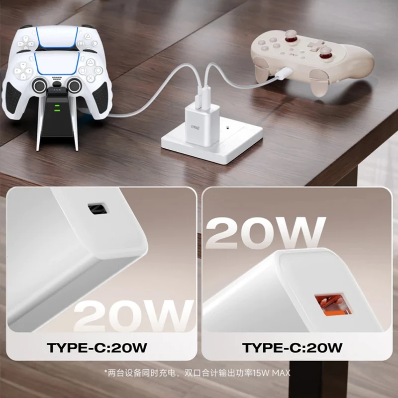IINE Dual Charging Dock for PS5 Controller (L1126)