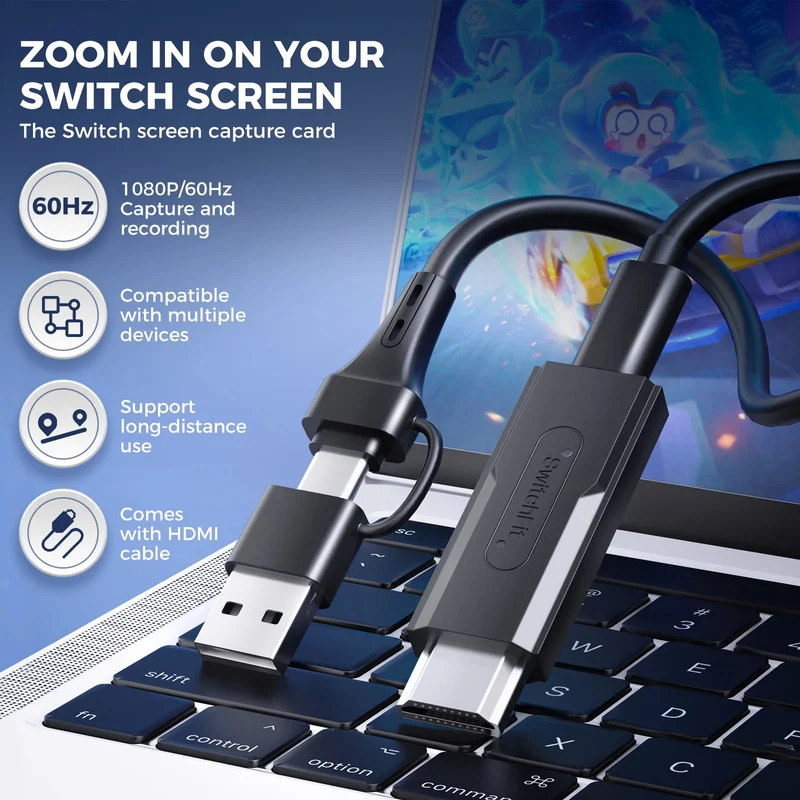 IINE Video Capture Card Adapter for Nintendo Switch (L899)