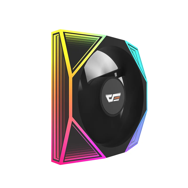DarkFlash DM18R 1-Pack Reverse Blade ARGB Cooling Fan (Black, White)