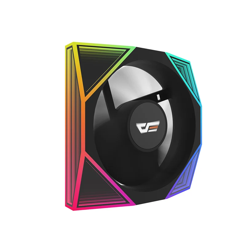DarkFlash DM18R 1-Pack Reverse Blade ARGB Cooling Fan (Black, White)